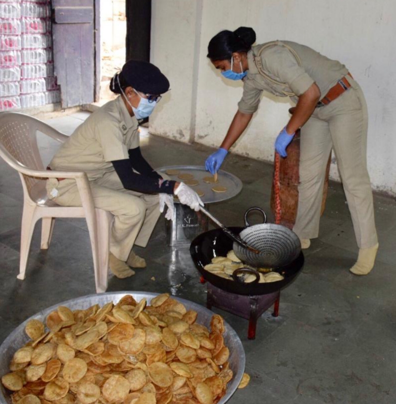 Cooking food for homeless